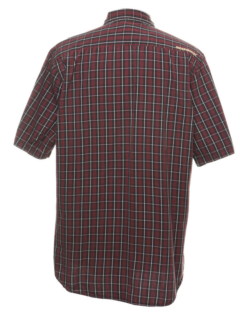 Black Checked Western Shirt - L