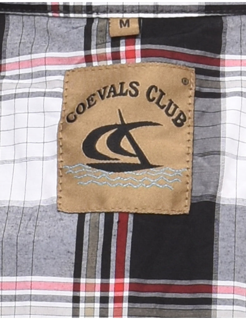 Black Checked Western Shirt - M