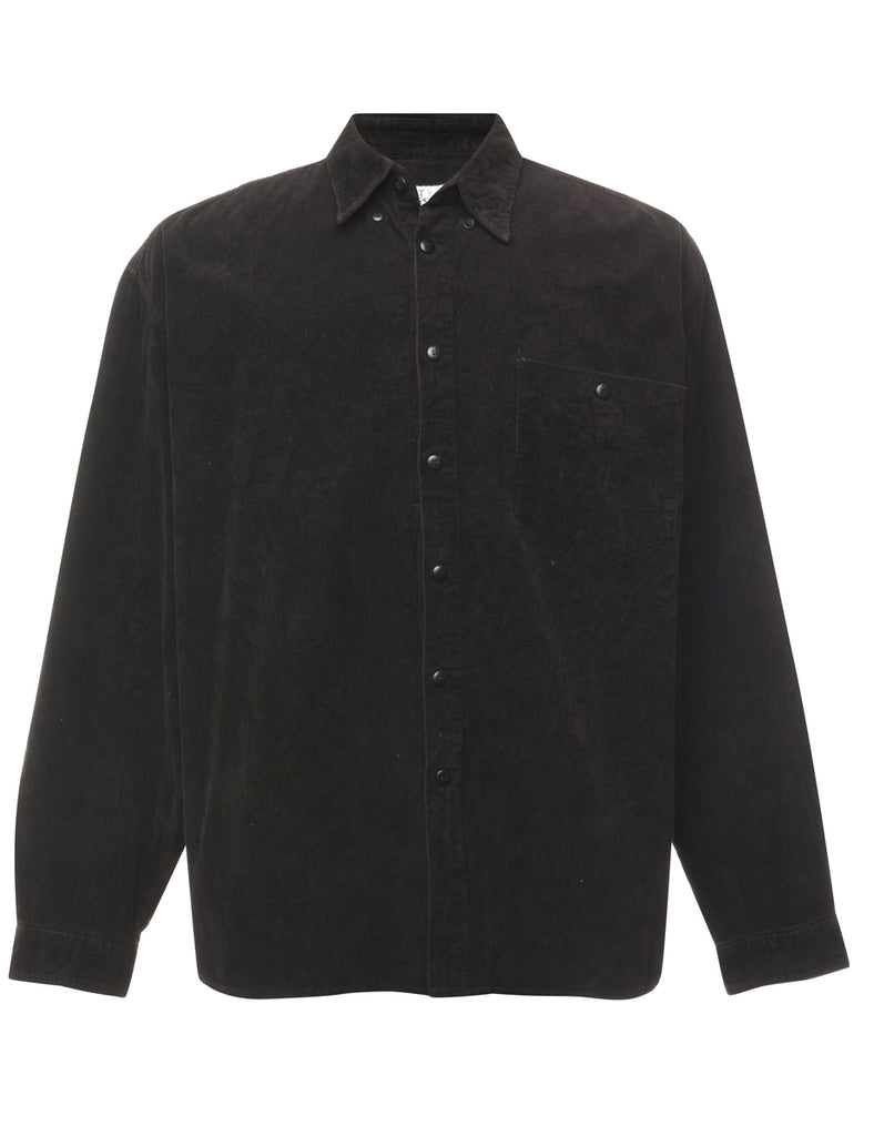 Black Corduroy Shirt - L
