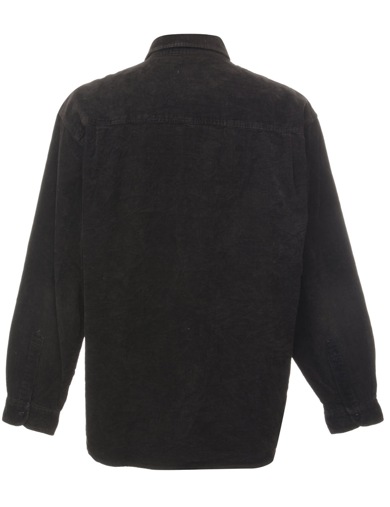 Black Corduroy Shirt - L