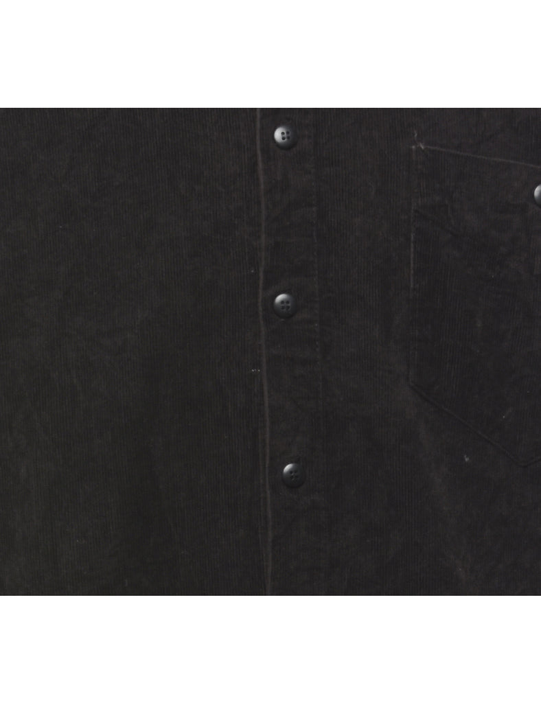 Black Corduroy Shirt - L