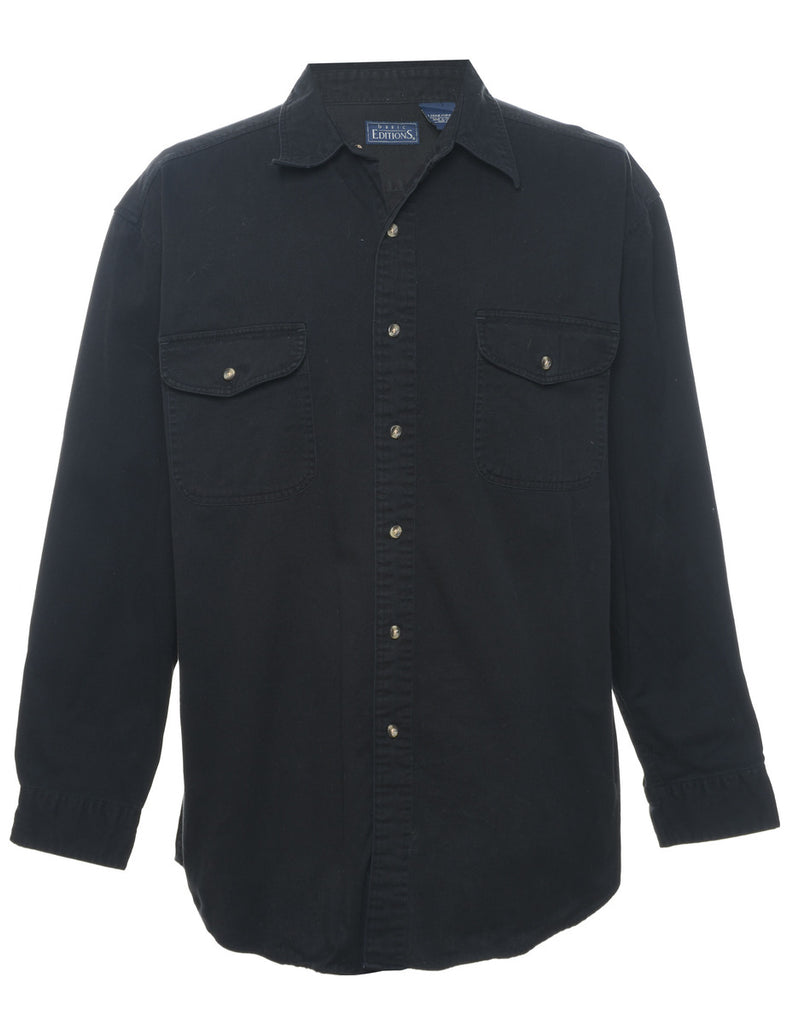 Black Denim Shirt - L