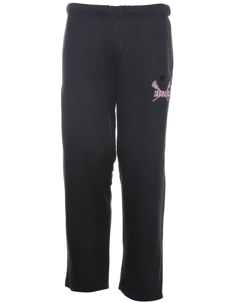 Black Embroidered Jogging Bottoms - W27 L28