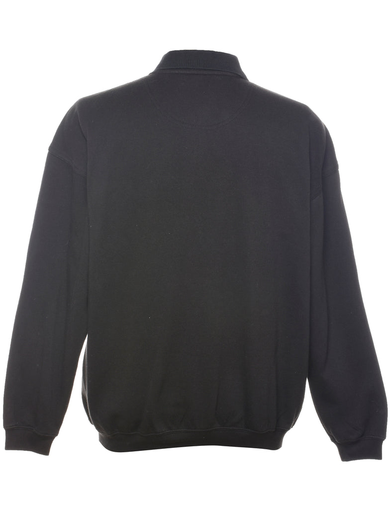 Black Embroidered Sweatshirt  - L