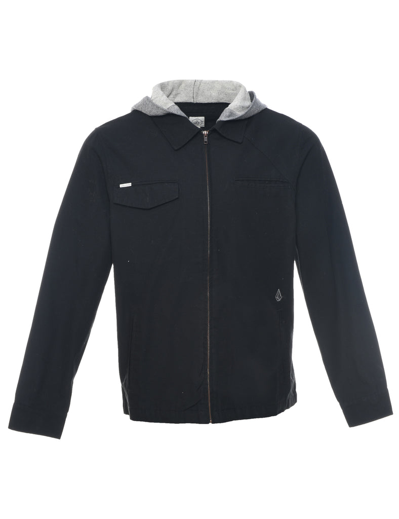 Black Hooded Jacket - M