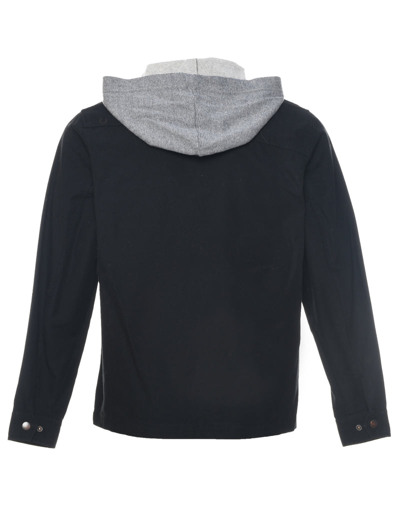 Black Hooded Jacket - M