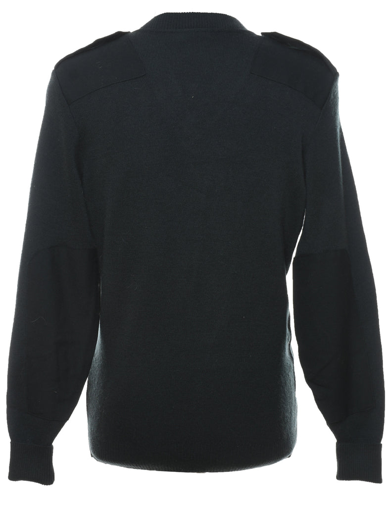 Black Knit Jumper - M