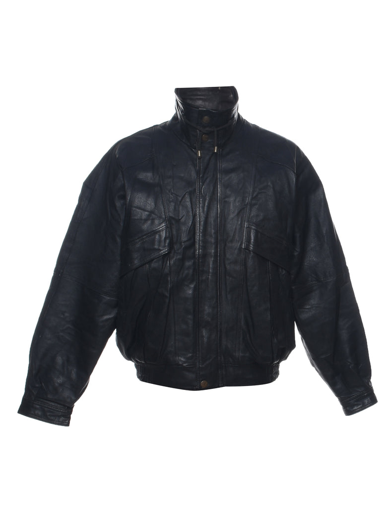 Black Leather Jacket - L