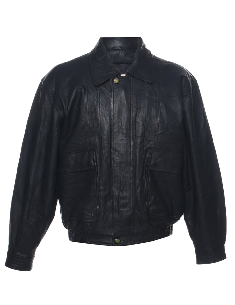 Black Leather Jacket - M