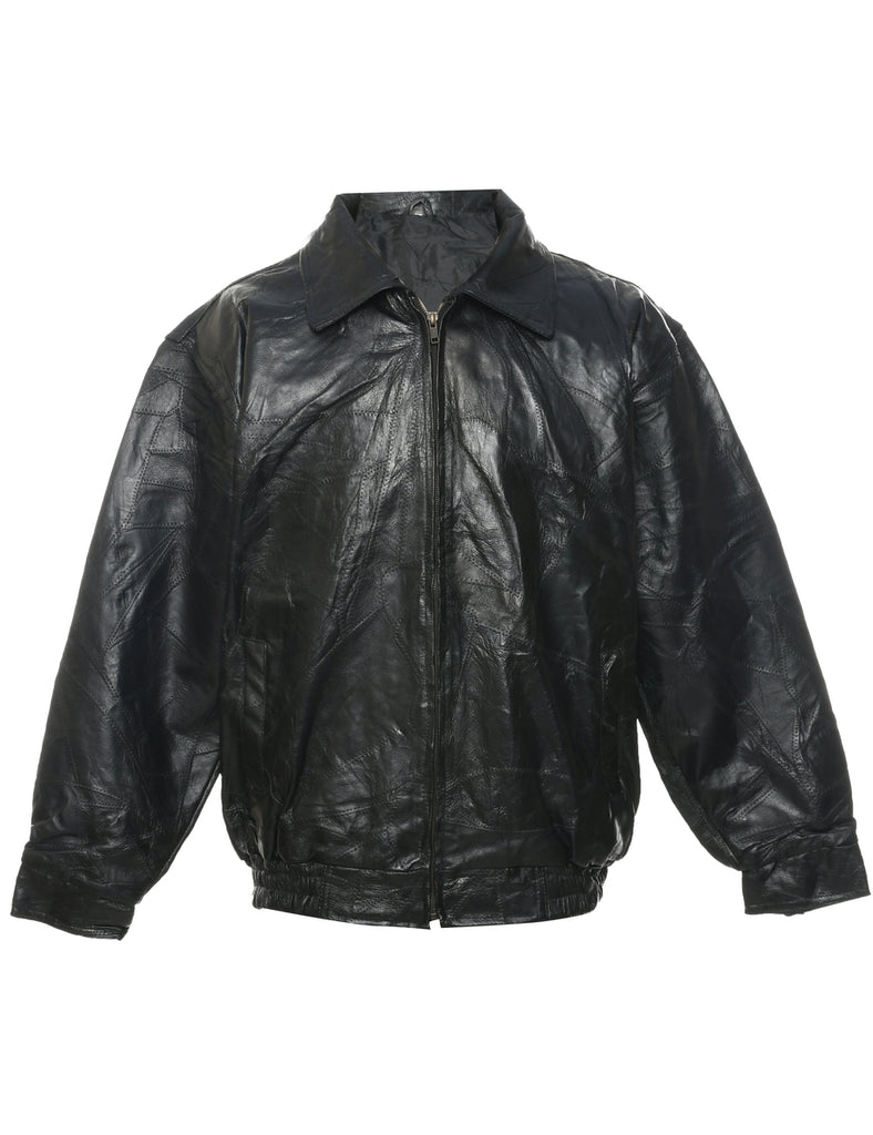 Black Leather Jacket - L