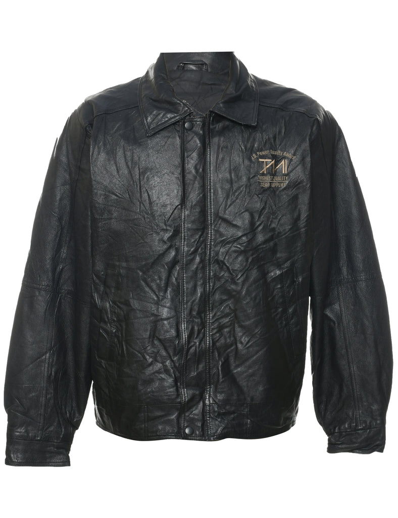 Black Leather Jacket - M