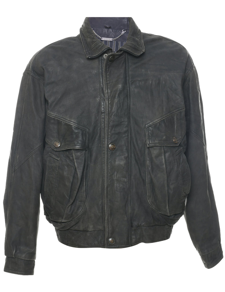 Black Leather Jacket - M