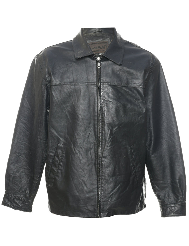 Black Leather Jacket - M