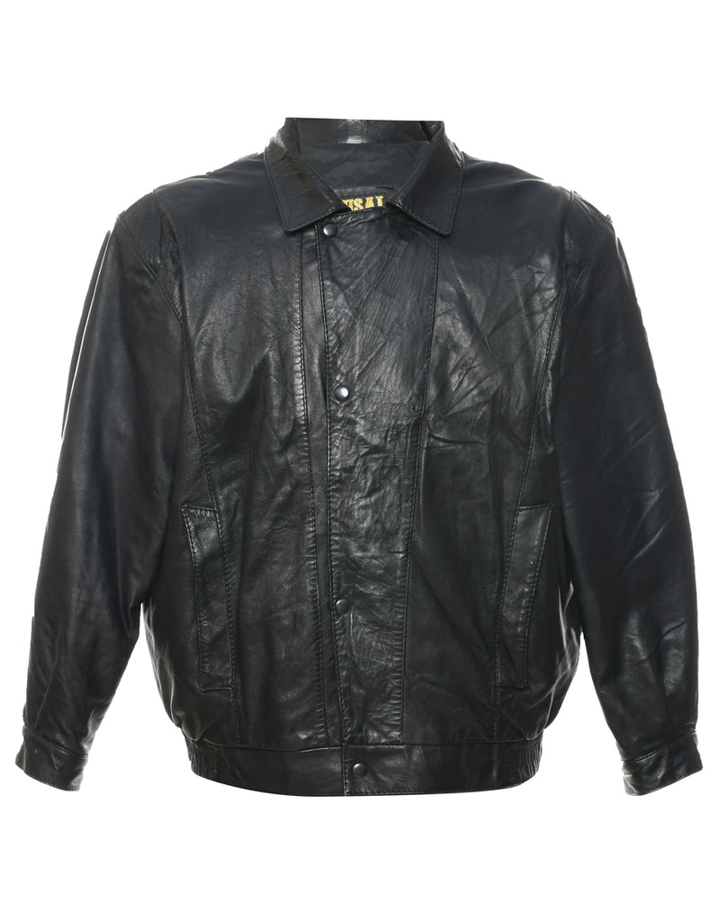 Black Leather Jacket - L
