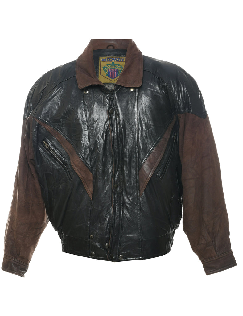 Black Leather Jacket - M