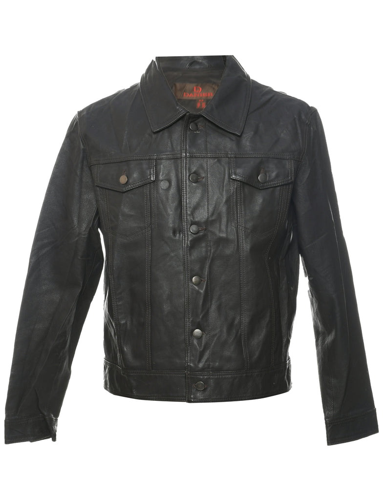Black Leather Jacket - L