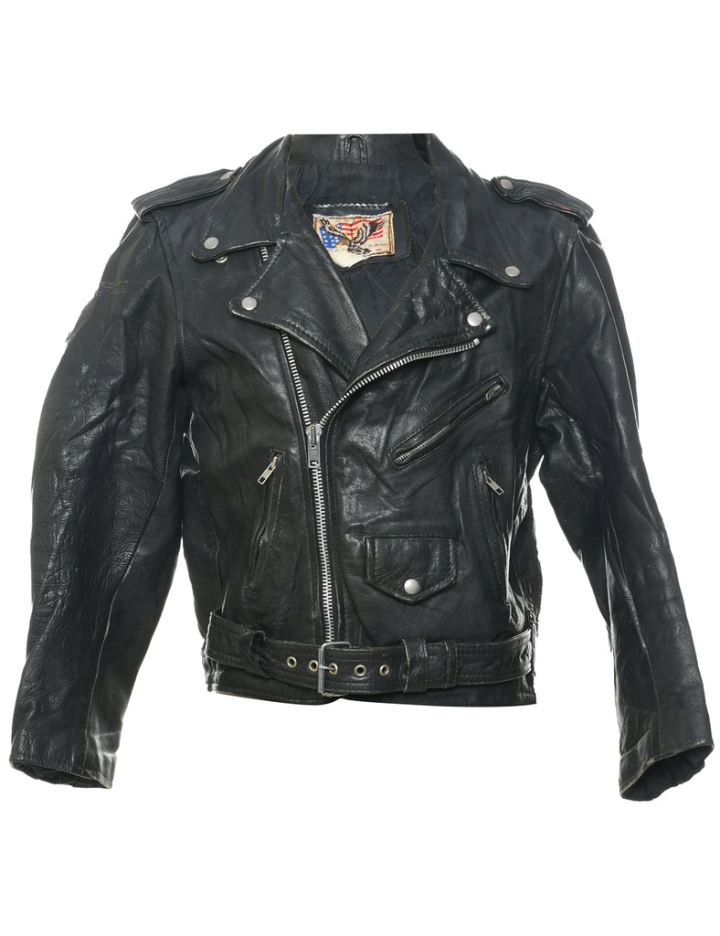 Black Leather Jacket - M