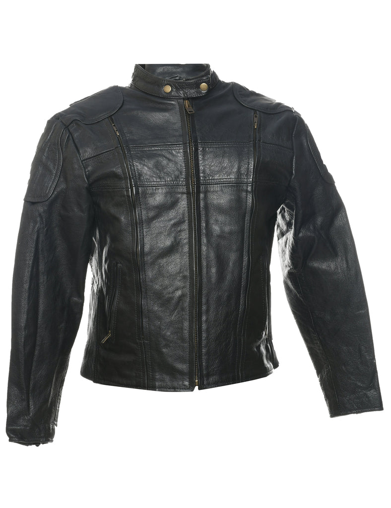 Black Leather Jacket - L