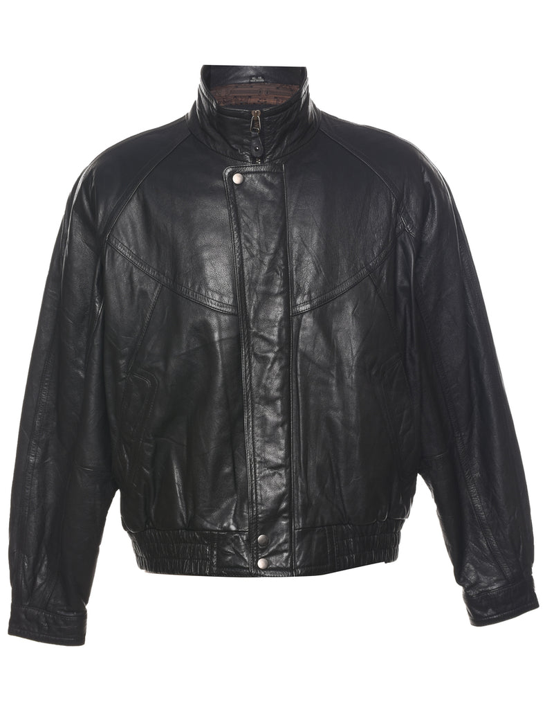 Black Leather Jacket - XL