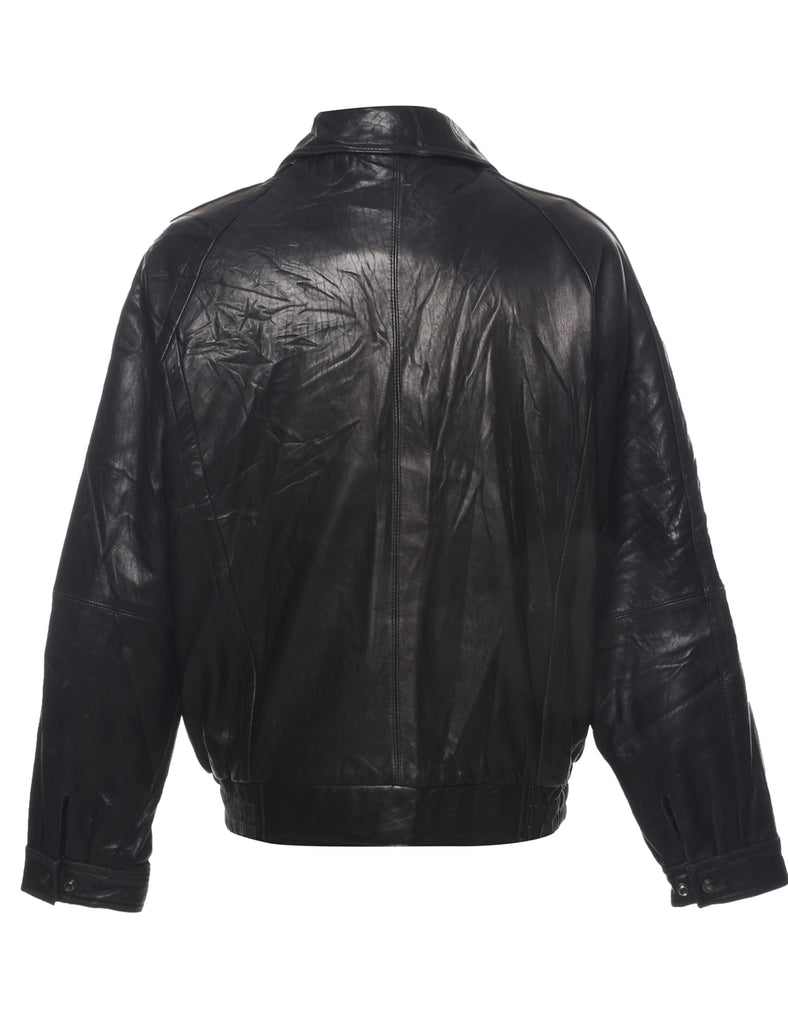 Black Leather Jacket - L
