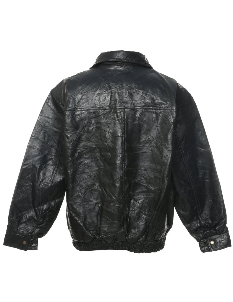Black Leather Jacket - L