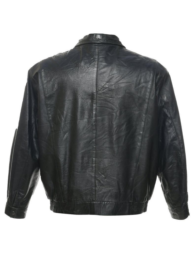 Black Leather Jacket - L