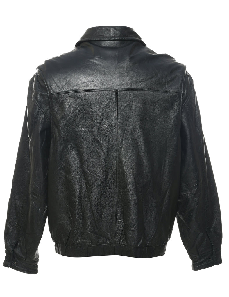 Black Leather Jacket - L