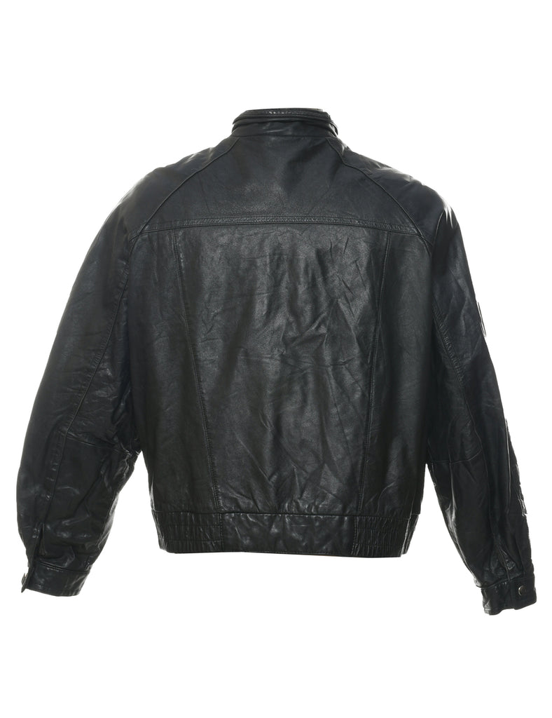 Black Leather Jacket - XL