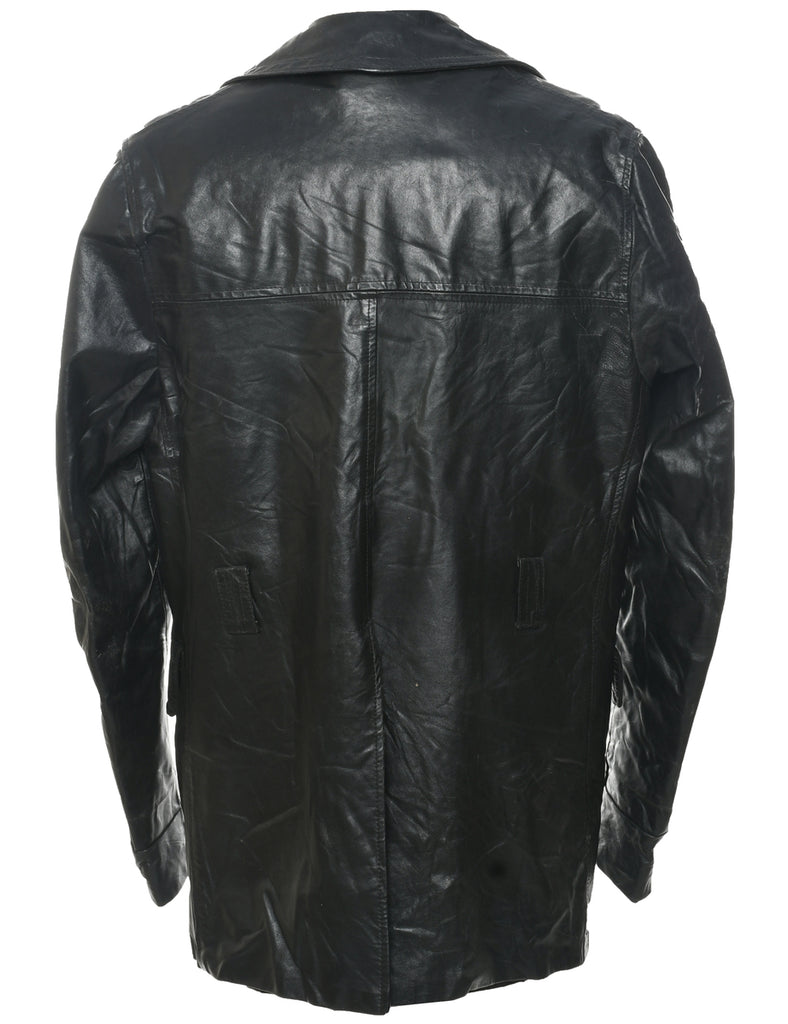 Black Leather Jacket - XL
