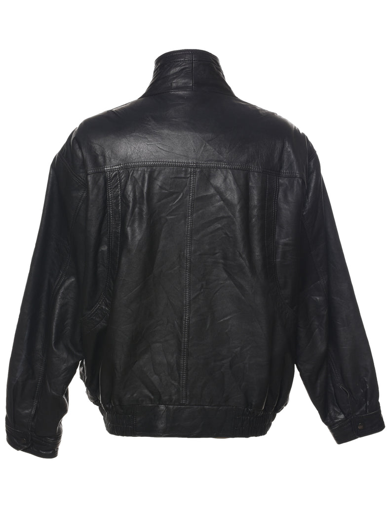 Black Leather Jacket - XL