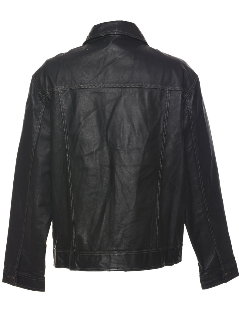 Black Leather Jacket - XXL