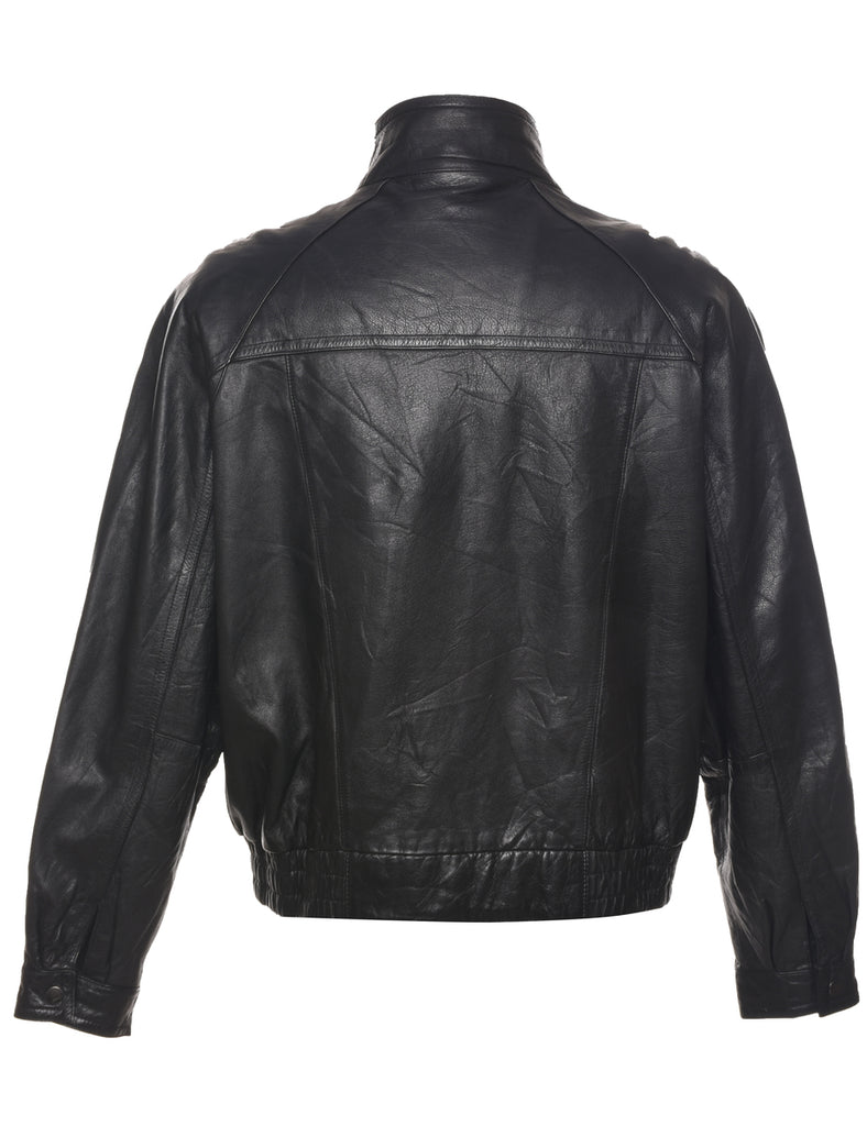 Black Leather Jacket - XL