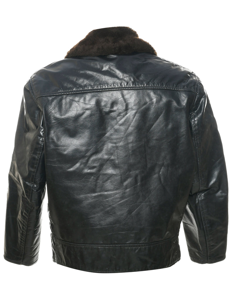 Black Leather Jacket - M