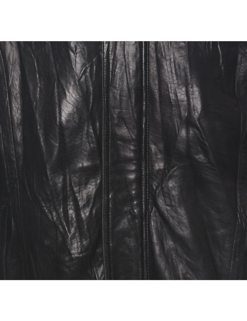 Black Leather Jacket - L