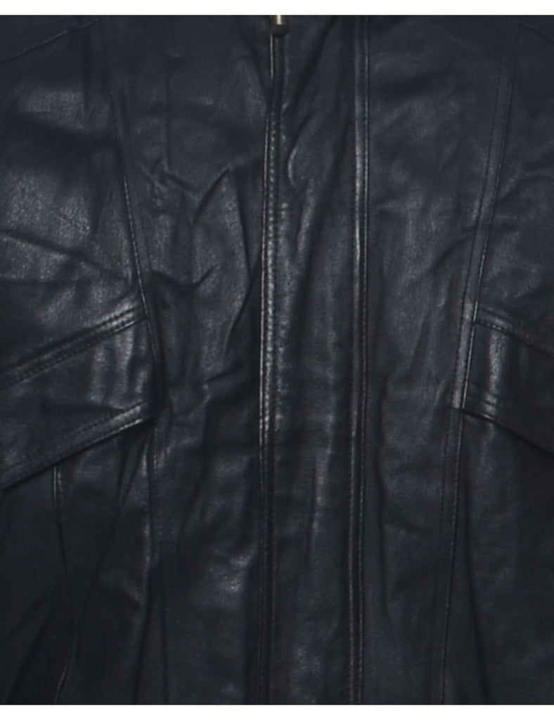 Black Leather Jacket - L