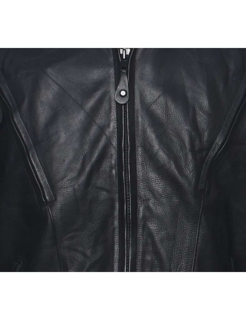 Black Leather Jacket - L