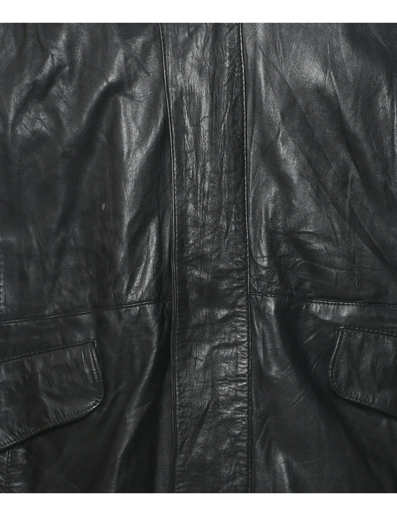 Black Leather Jacket - XL