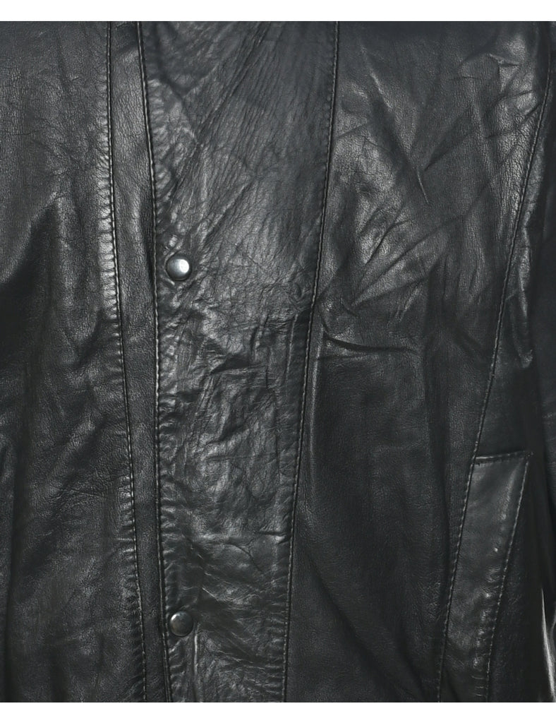 Black Leather Jacket - L