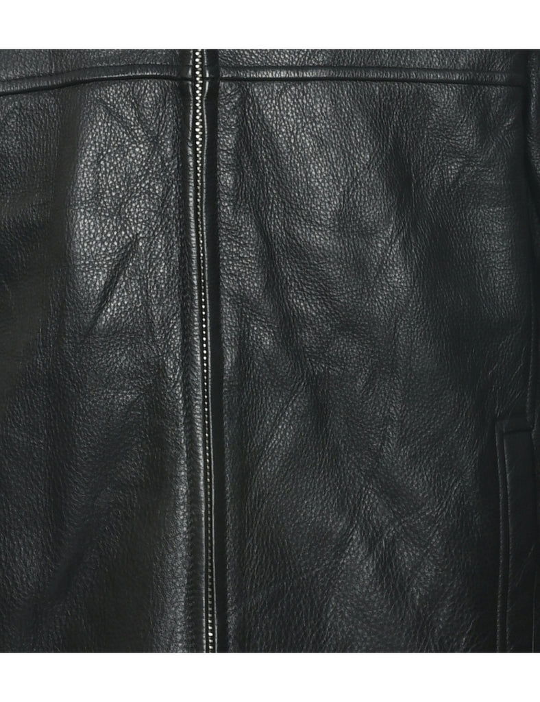 Black Leather Jacket - XL