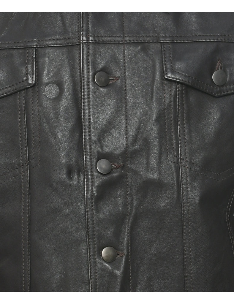 Black Leather Jacket - L
