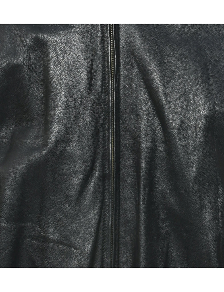 Black Leather Jacket - L