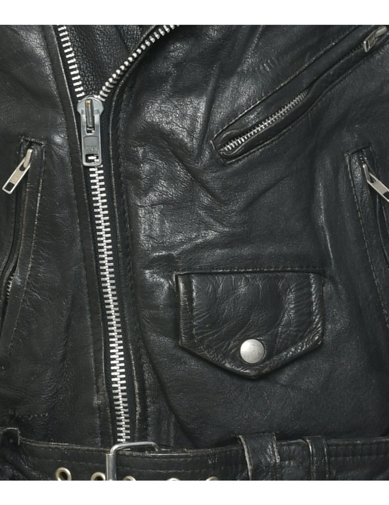 Black Leather Jacket - M