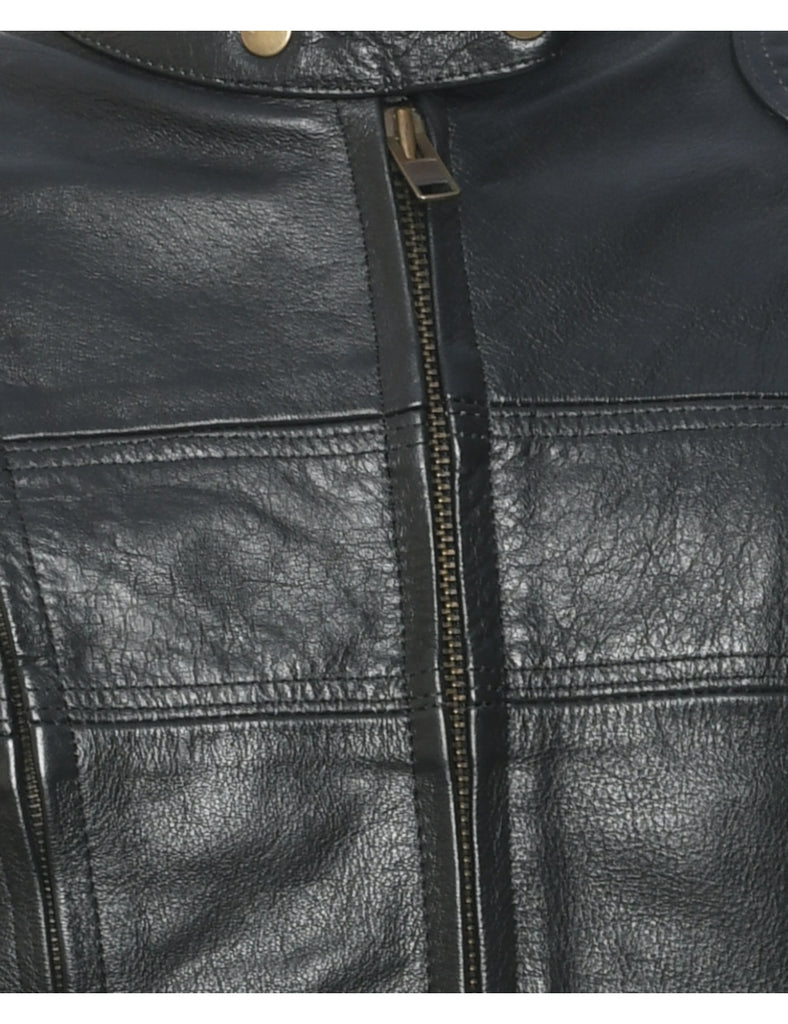 Black Leather Jacket - L