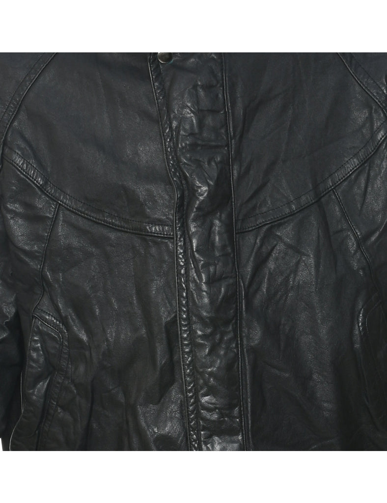Black Leather Jacket - XL