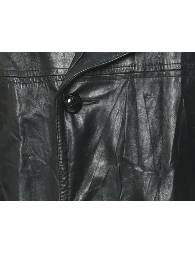 Black Leather Jacket - XL
