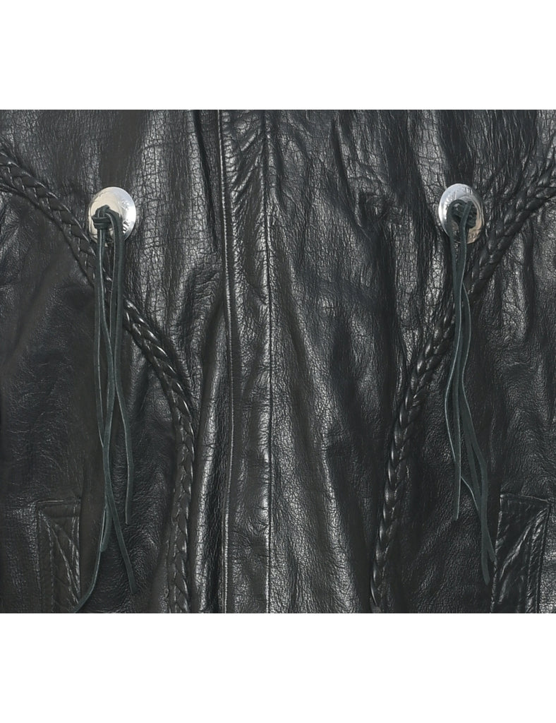 Black Leather Jacket - XL