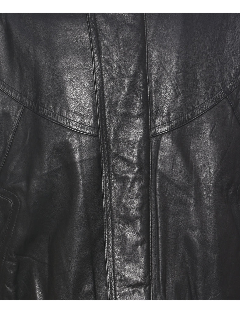 Black Leather Jacket - XL