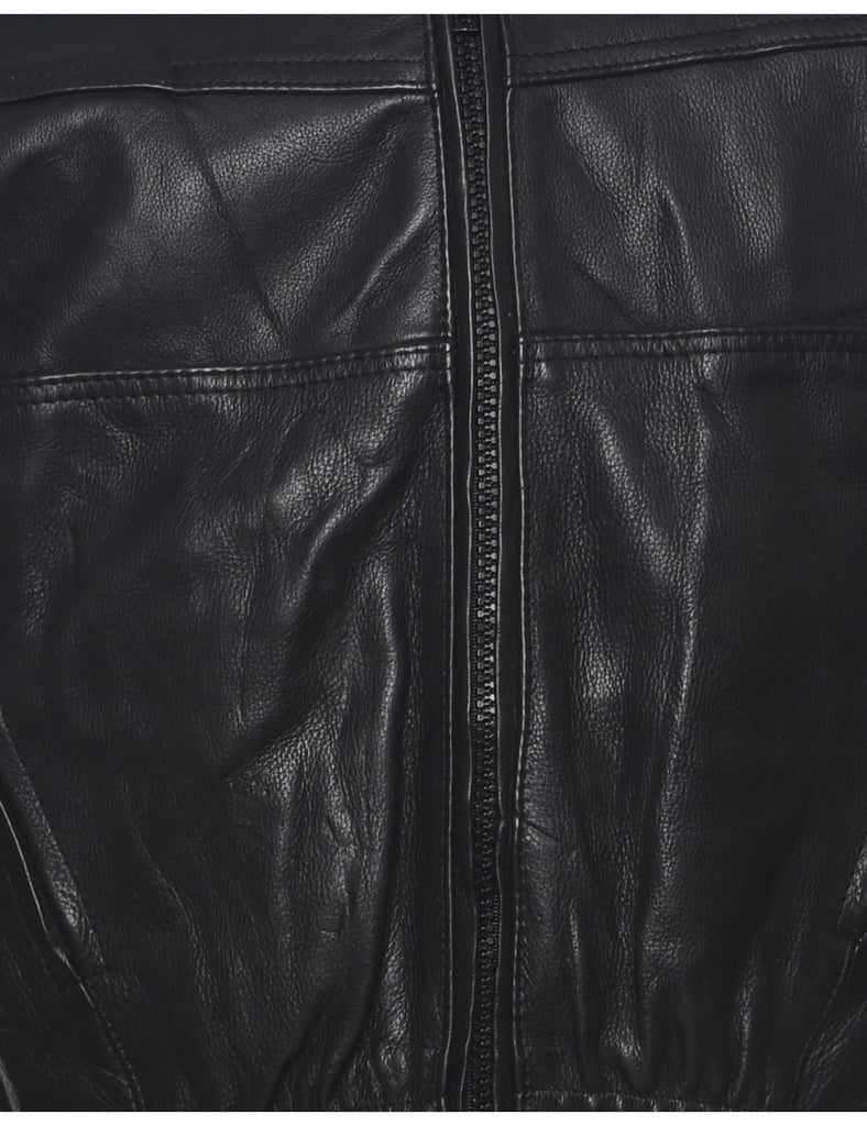 Black Leather Jacket - XL