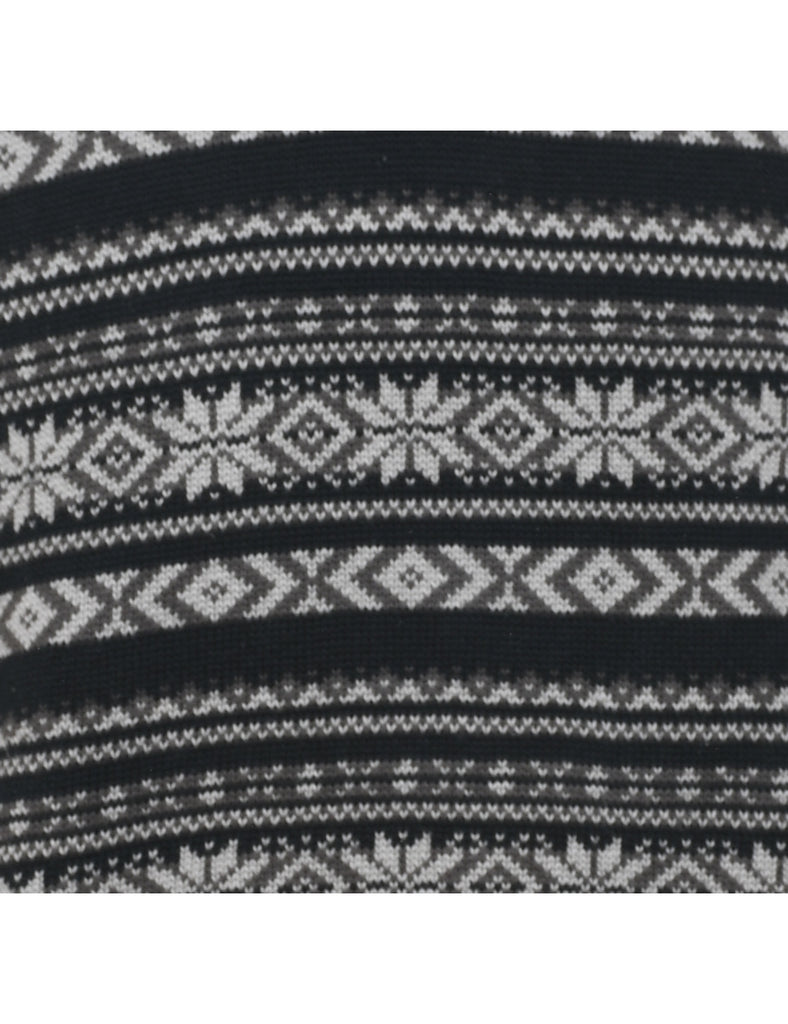 Black Nordic Jumper - M