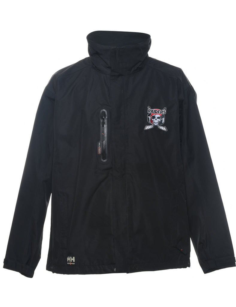 Black Nylon Zip-Front Jacket - XL
